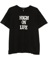 R13 - Slogan-Print T-Shirt - Lyst