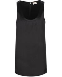 Saint Laurent - Cassandre Satin Dress - Lyst