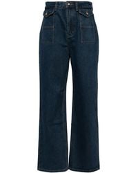 B+ AB - Indigo Straight-Leg Button-Fly Jeans - Lyst