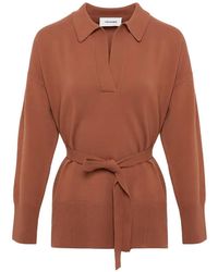 Yves Salomon - V-Neck Knitted Top - Lyst