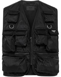 Prada - Enamel-logo Cargo Gilet - Lyst