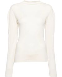 Lemaire - Leichter Pullover Mit Stehkragen - Lyst