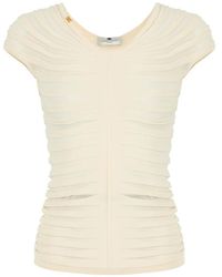 Elisabetta Franchi - Cotton Thread And Viscose Top - Lyst