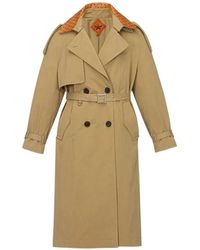 MCM - Double-Breasted Trench Coat - Lyst