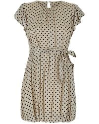 Kaos - Polka-Dot Mini Balloon Dress - Lyst