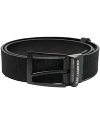 KARL LAGERFELD - Logo Buckle Belt - Lyst