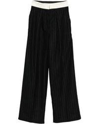 forte_forte - Pinstripe Wide-Leg Trousers - Lyst