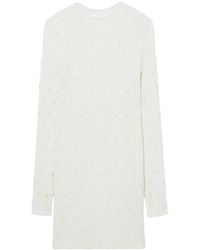 Helmut Lang - Bead-Embellished Ribbed Dress - Lyst