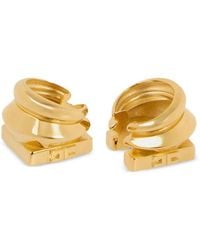 Elisabetta Franchi - Logo-Engraved Geometric Ear Cuffs - Lyst