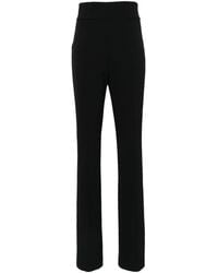 Pinko - High-Waisted Crepe Trousers - Lyst