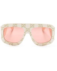 Gucci - GG Monogram Pilot-frame Sunglasses - Lyst