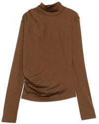 Max Mara - Orme Draped Turtleneck Top - Lyst