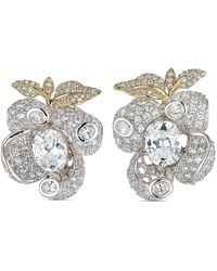 Anabela Chan - 18Kt Blossom Gelb- Und Weißgoldohrringe Mit Diamanten - Lyst