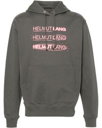 Helmut Lang - Slogan-print Cotton Hoodie - Lyst