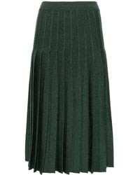 Thom Browne - Gestrickter Midirock Mit Falten - Lyst