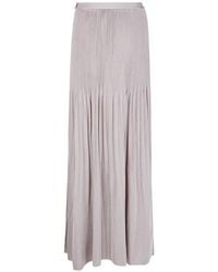 Giorgio Armani - Viscose Plisse Long Skirt - Lyst
