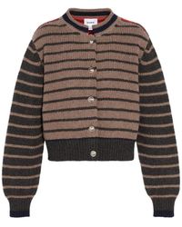 Barrie - Stripe-Pattern Chunky-Knit Cardigan - Lyst