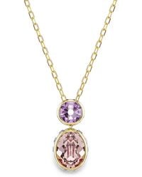 Swarovski - Chroma Crystal-Pendant Cable-Link Necklace - Lyst
