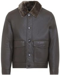 Yves Salomon - Shearling-Collar Leather Jacket - Lyst
