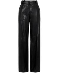 Rabanne - Lambskin-Leather Straight-Leg Trousers - Lyst