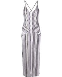 Missoni - Zigzag-pattern Lurex Midi Dress - Lyst