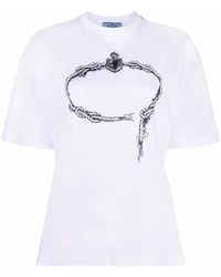 Prada - Rope-print Cotton T-shirt - Lyst