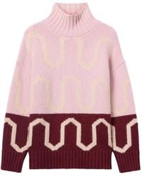 La DoubleJ - Patterned Turtleneck Sweater - Lyst