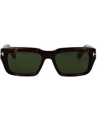 Tom Ford - Tortoiseshell-Effect Rectangle-Frame Sunglasses - Lyst