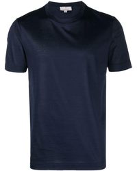 Canali - T-shirt Met Ronde Hals - Lyst