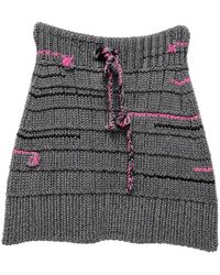 Prada - Chunky-Knit Drawstring Skirt - Lyst