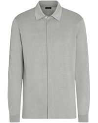 Zegna - Long-sleeve Linen-silk Shirt - Lyst