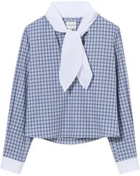 Claudie Pierlot - Checked Poplin Blouse - Lyst