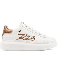 KARL LAGERFELD - Kapri Logo-Patch Platform Sneakers - Lyst