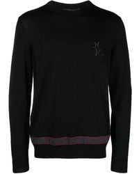 Billionaire - Ls Logo-Embroidered Wool-Silk Jumper - Lyst