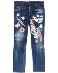 DSquared² - Jeans Met Patchdetail - Lyst