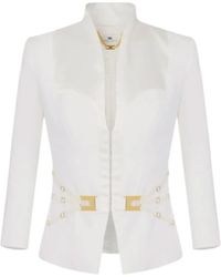 Elisabetta Franchi - Tone Hardware Blazer - Lyst