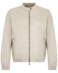 Moorer - Zip-Up Leather Jacket - Lyst
