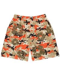 DENIM TEARS - Camouflage Wreath Mesh Shorts - Lyst