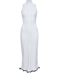 Proenza Schouler - Pointelle-knit High-neck Dress - Lyst