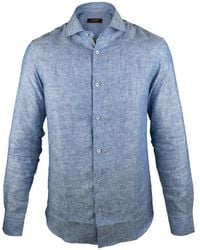 Moorer - Long-Sleeve Mother-Of-Pearl Button Shirt - Lyst