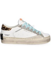 Crime London - Glitter-Detail Leopard-Print Sneakers - Lyst