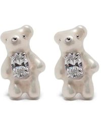 YVMIN - Teddy Bear Brass Earrings - Lyst