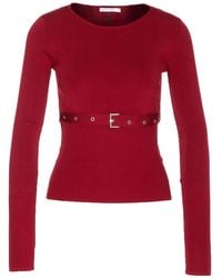 Patrizia Pepe - Ribbed Belt-Detail Sweater - Lyst