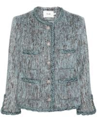 B+ AB - Tweed Crystal-embellished Jacket - Lyst