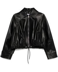Loewe - Drawstring-Hem Leather Jacket - Lyst