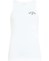 Patou - Embroidered Cotton Tank Top - Lyst