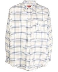 424 - Plaid-check Long-sleeve Shirt - Lyst