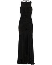 Just Cavalli - Ruched V-Neck Dress - Lyst