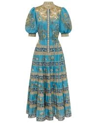 ALÉMAIS - Cassie Gelaagde Jurk Met Pofmouwen - Lyst