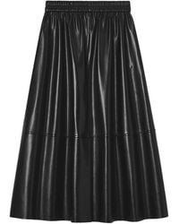 B+ AB - Elasticated-Waist Panelled Midi Skirt - Lyst